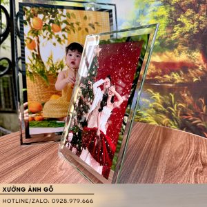 Khung ảnh pha lê đúc cao cấp Size 15 x 21
