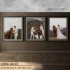 Bộ 3 khung ảnh tráng gương đóng khung size 90 x 90